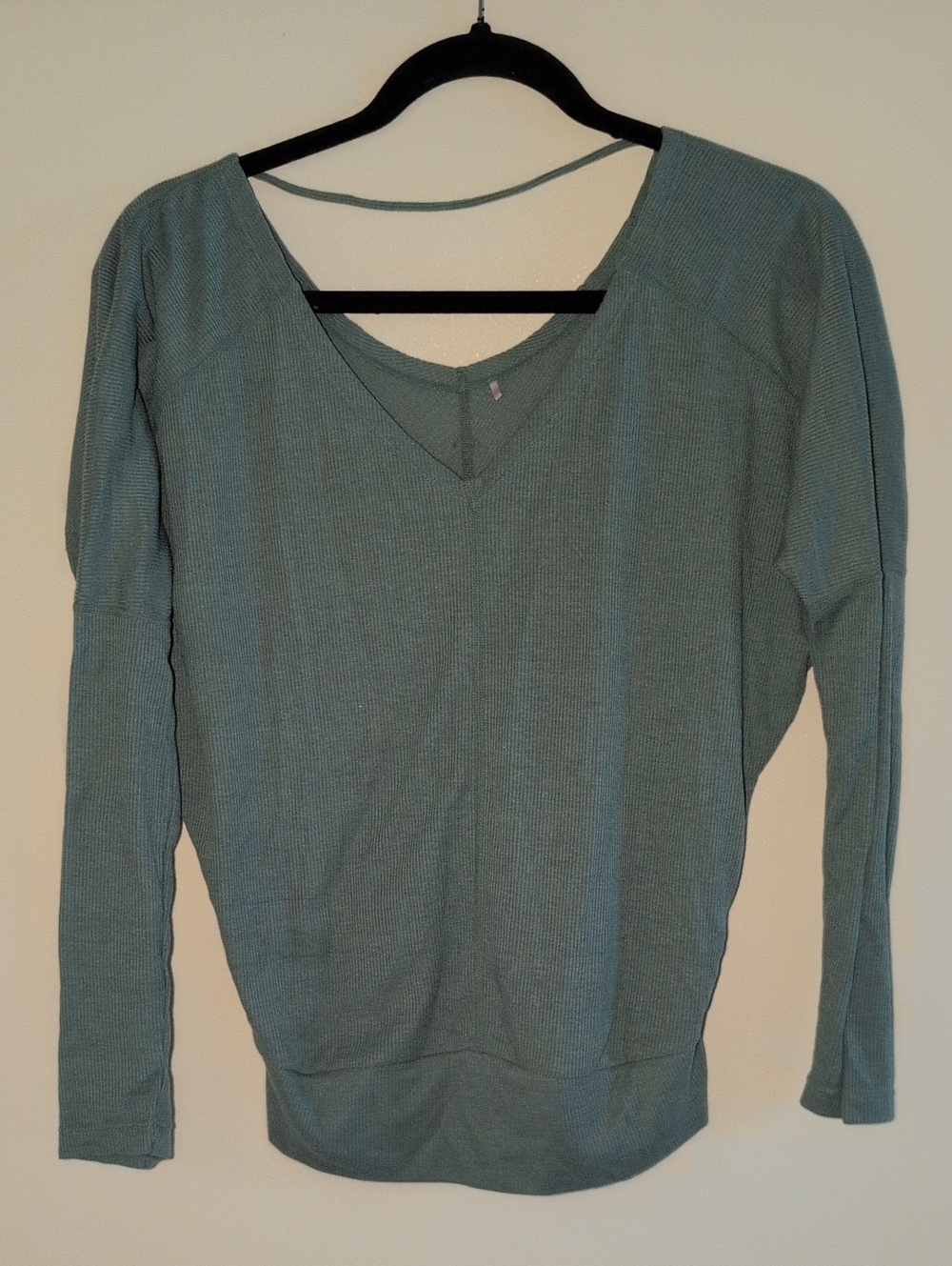 Prana Women's Sage Green V-Neck Long Sleeve Top